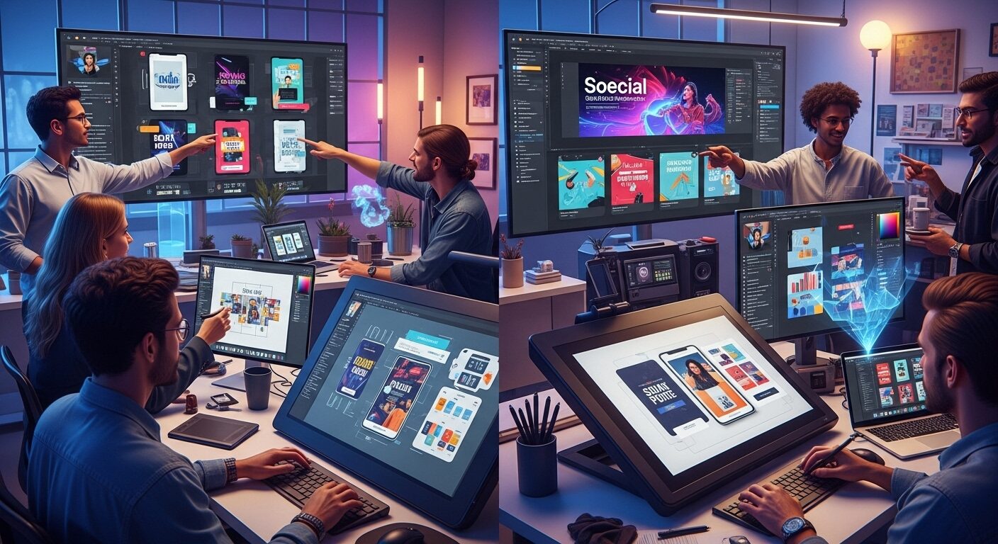 Modern Social Media Post Designing Studio