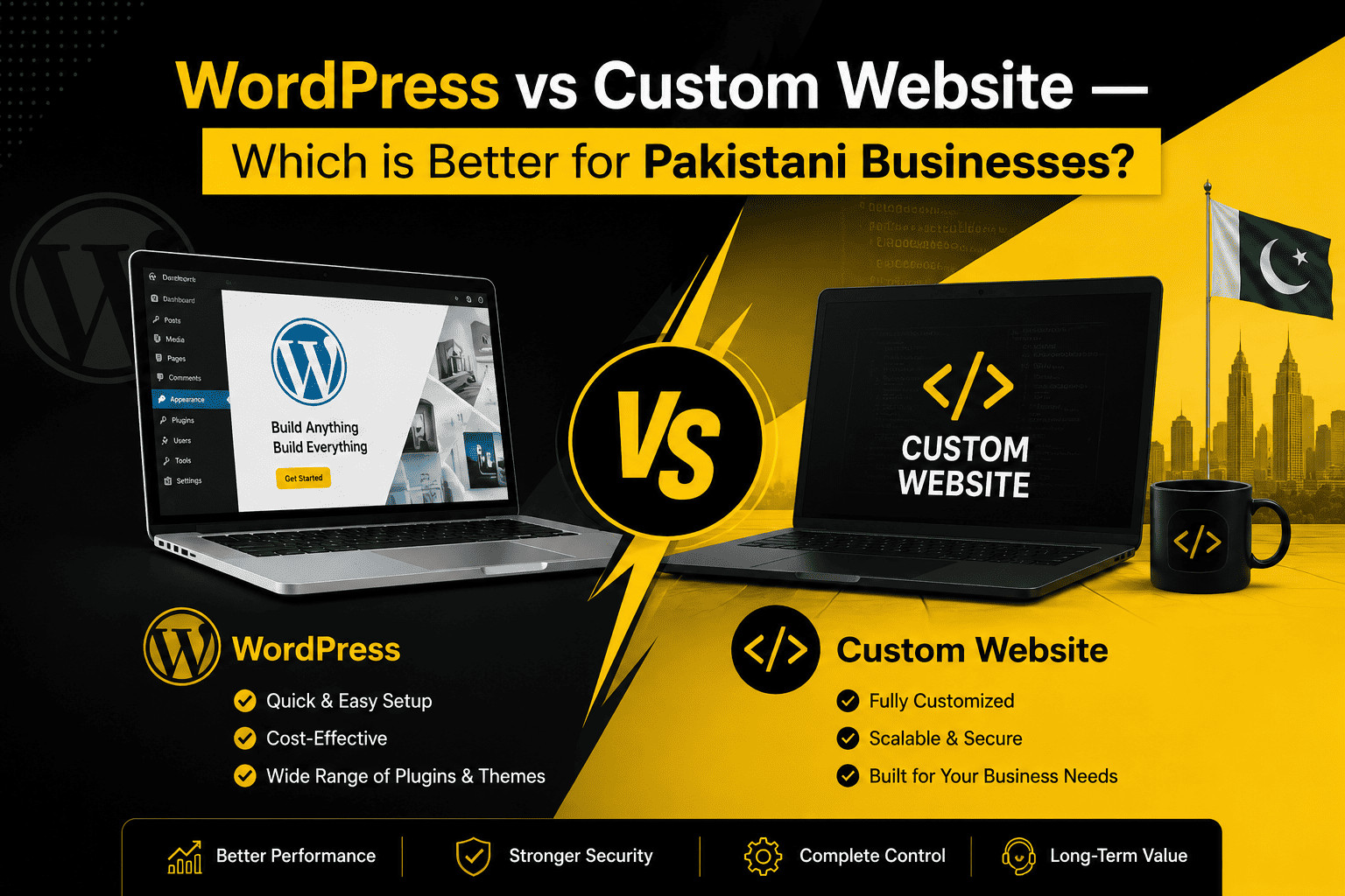 WordPress vs Custom Website — Which is Better for Pakistani Businesses?