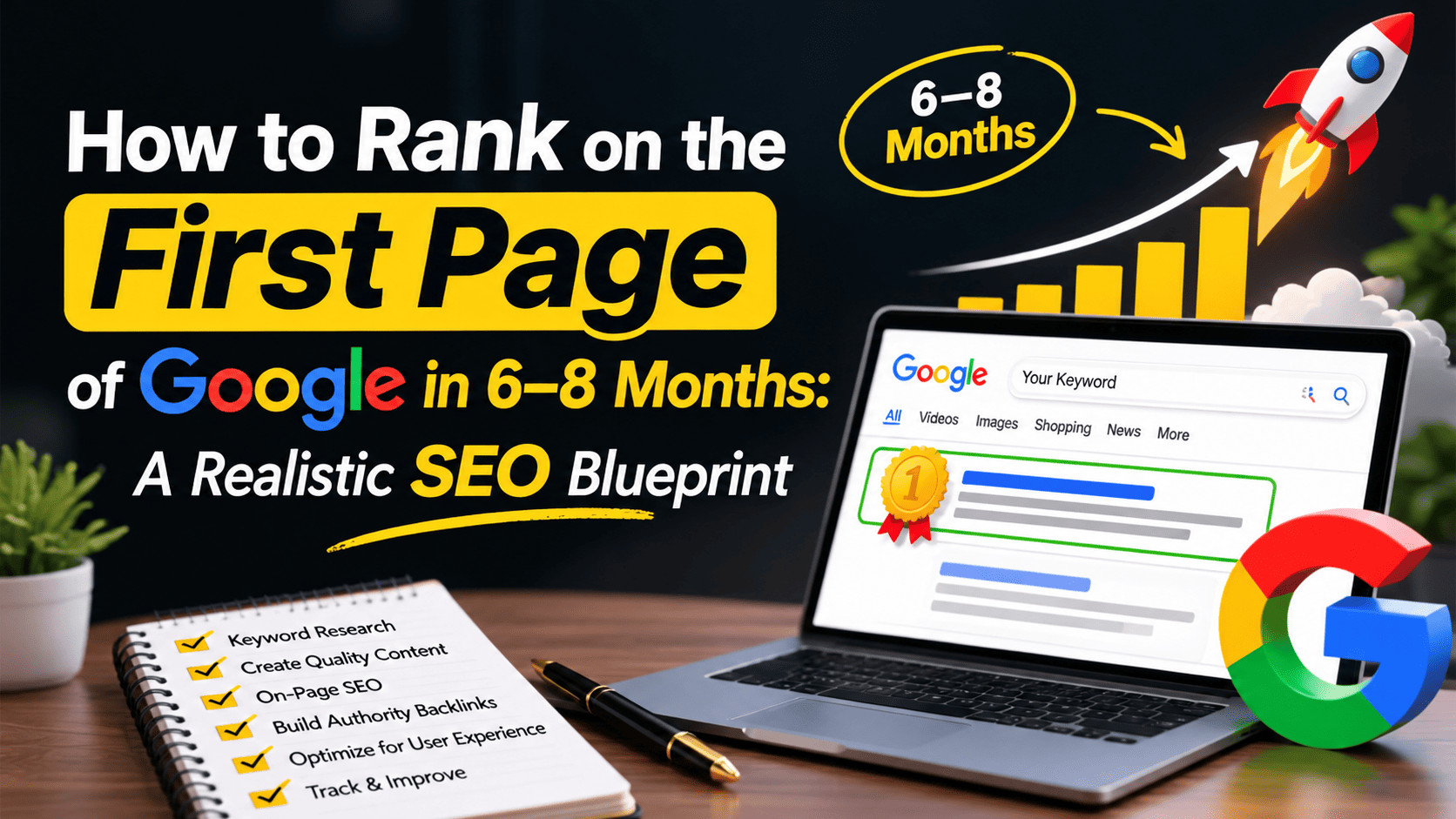 How to Rank on the First Page of Google in 6–8 Months A Realistic SEO Blueprint